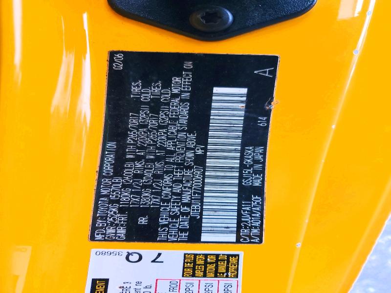 Aukcja sprzedaży 2007 Toyota Fj Cruiser, vin: JTEBU11F770006907, numer aukcji: 60450206
