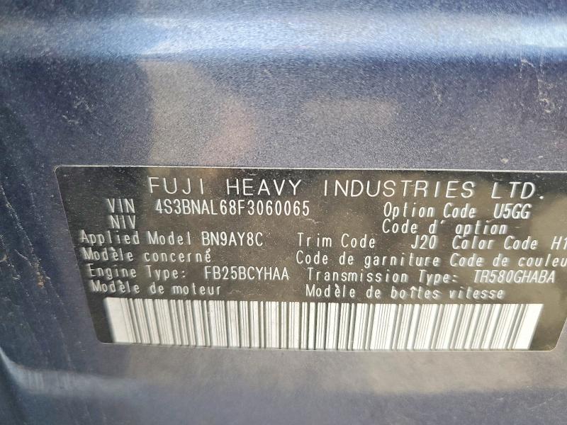 Aukcja sprzedaży 2015 Subaru Legacy, vin: 4S3BNAL68F3060065, numer aukcji: 60462416