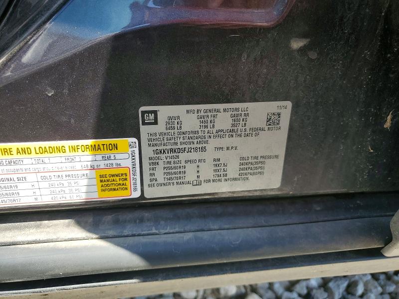 Aukcja sprzedaży 2015 Gmc Acadia, vin: 1GKKVRKD5FJ218165, numer aukcji: 62328306