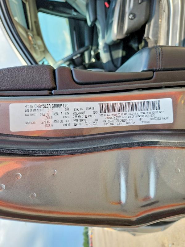 Продажа на аукционе авто 2012 Jeep Grand Cherokee, vin: 1C4RJFAG9CC281379, номер лота: 62938406