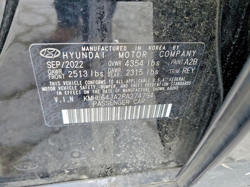 Aukcja sprzedaży 2023 Hyundai Sonata, vin: KMHL64JA2PA274794, numer aukcji: 59863246