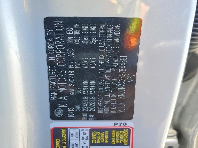 59741516 :رقم المزاد ، KNDJN2A26G7844661 vin ، 2016 Kia Soul مزاد بيع