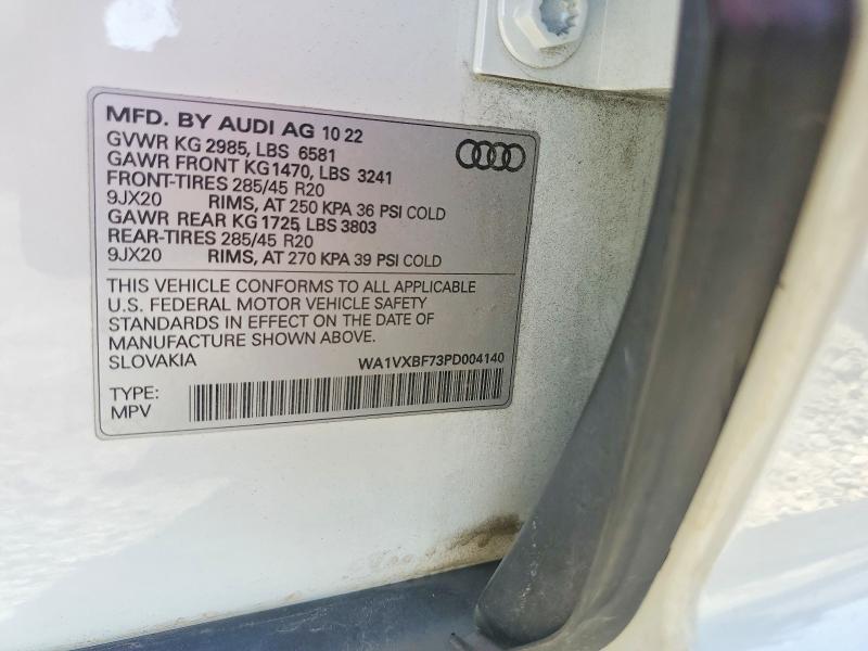 59872766 :رقم المزاد ، WA1VXBF73PD004140 vin ، 2023 Audi Q7 مزاد بيع