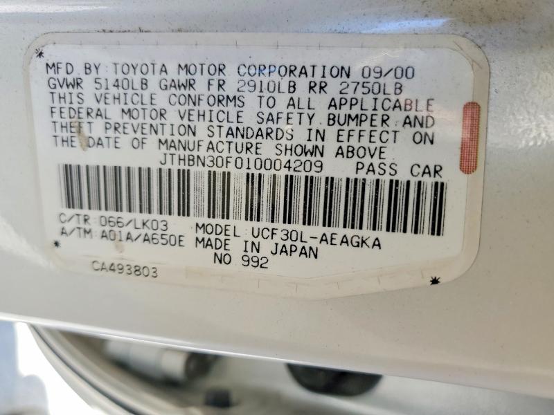 Продаж на аукціоні авто 2001 Lexus Ls, vin: JTHBN30F010004209, номер лоту: 62725166