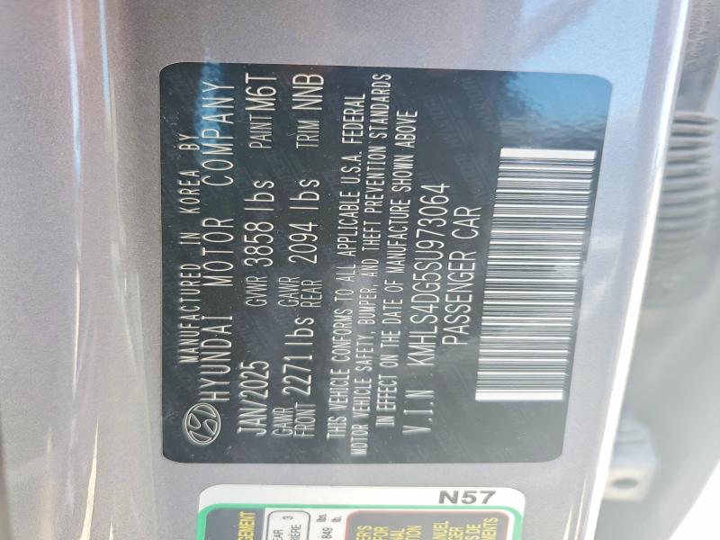 Aukcja sprzedaży 2025 Hyundai Elantra, vin: KMHLS4DG5SU973064, numer aukcji: 62773426