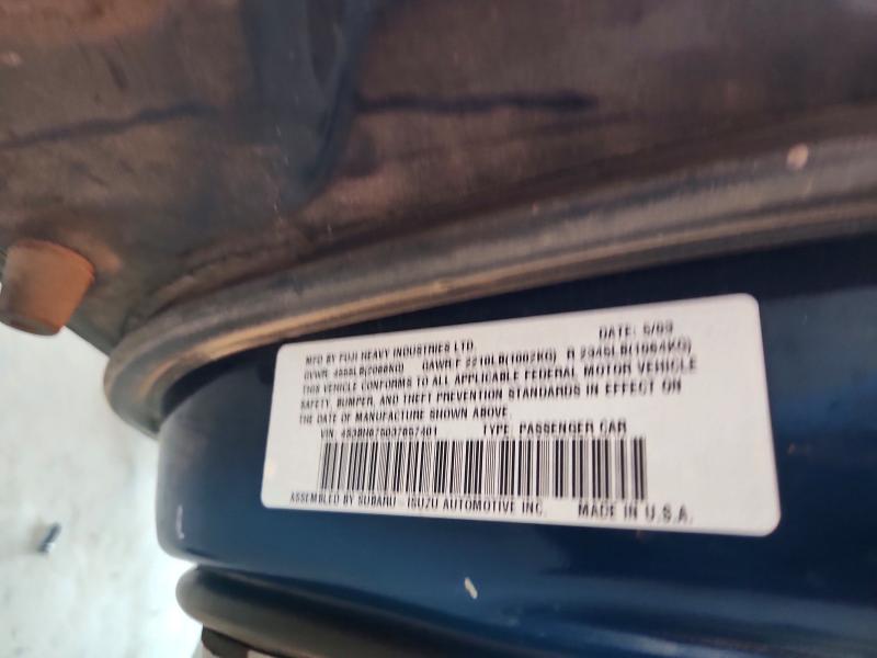 Продаж на аукціоні авто 2003 Subaru Legacy, vin: 4S3BH675037657401, номер лоту: 62421696
