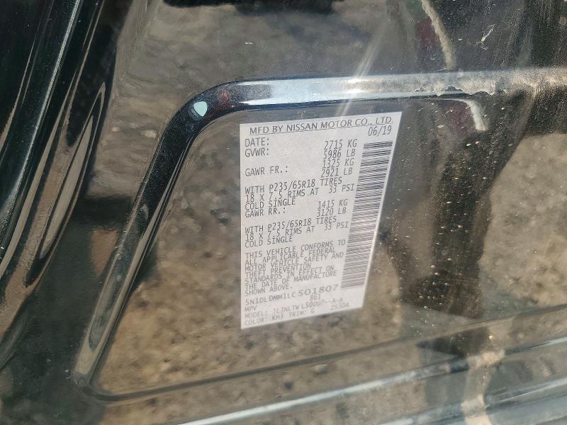 Aukcja sprzedaży 2020 Infiniti Qx60, vin: 5N1DL0MM1LC501807, numer aukcji: 62696146