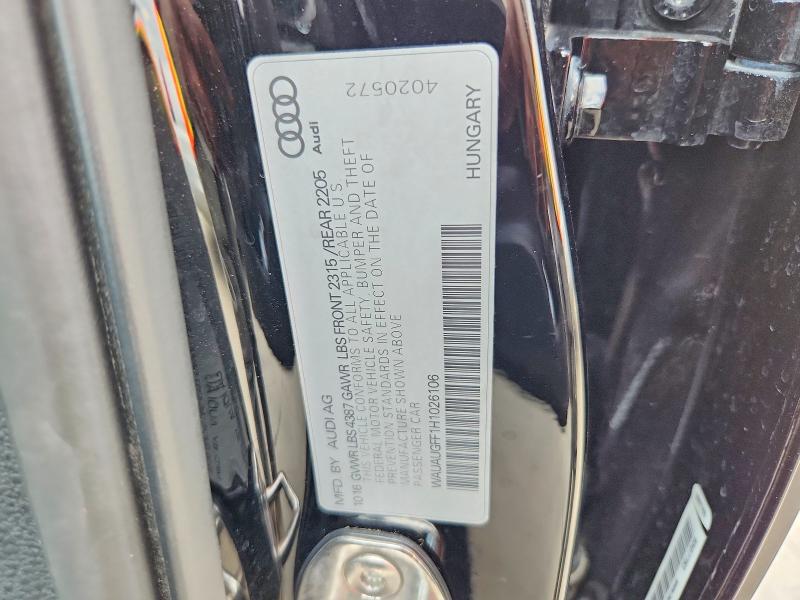 Продажа на аукционе авто 2017 Audi A3, vin: WAUAUGFF1H1026106, номер лота: 60700576
