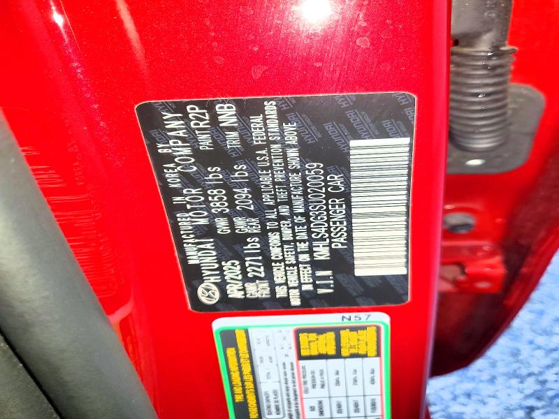 Aukcja sprzedaży 2025 Hyundai Elantra, vin: KMHLS4DG3SU020059, numer aukcji: 60659326