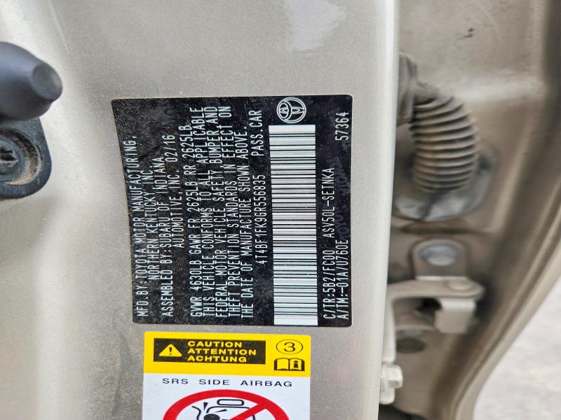2016 Toyota Camry მანქანა იყიდება აუქციონზე, vin: 4T4BF1FK9GR556835, აუქციონის ნომერი: 61494206