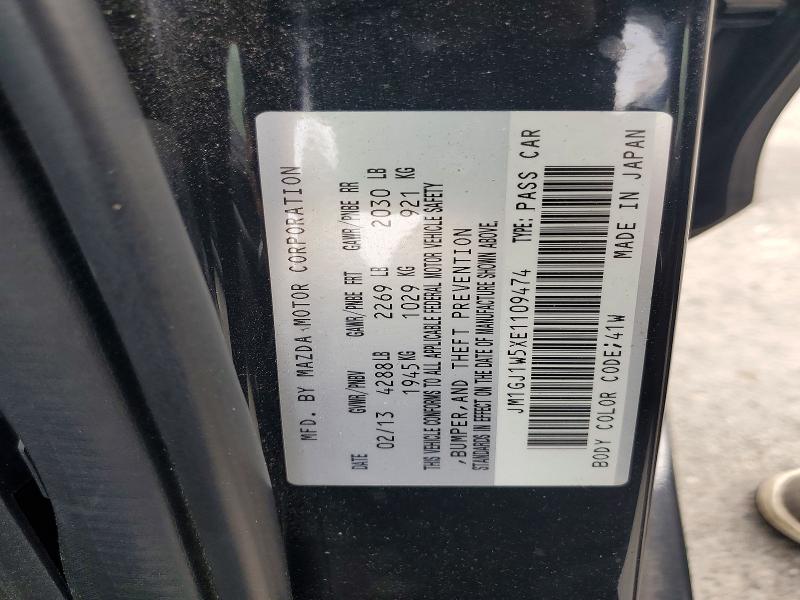Aukcja sprzedaży 2014 Mazda 6, vin: JM1GJ1W5XE1109474, numer aukcji: 62147226