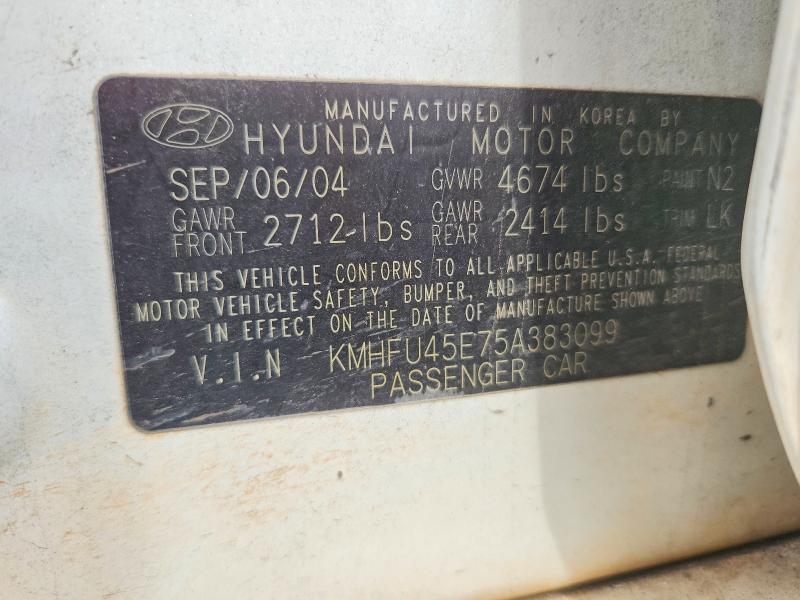 Aukcja sprzedaży 2005 Hyundai Xg, vin: KMHFU45E75A383099, numer aukcji: 60881836