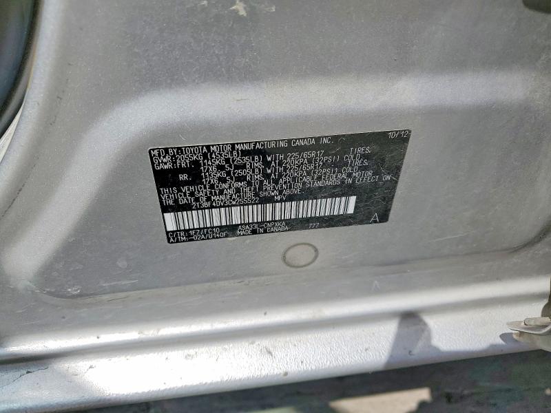 Продаж на аукціоні авто 2012 Toyota Rav4, vin: 2T3BF4DV3CW255522, номер лоту: 61386986
