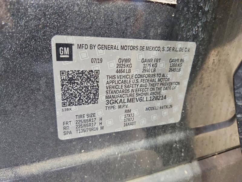 60678186 :رقم المزاد ، 3GKALMEV6LL128214 vin ، 2020 Gmc Terrain مزاد بيع