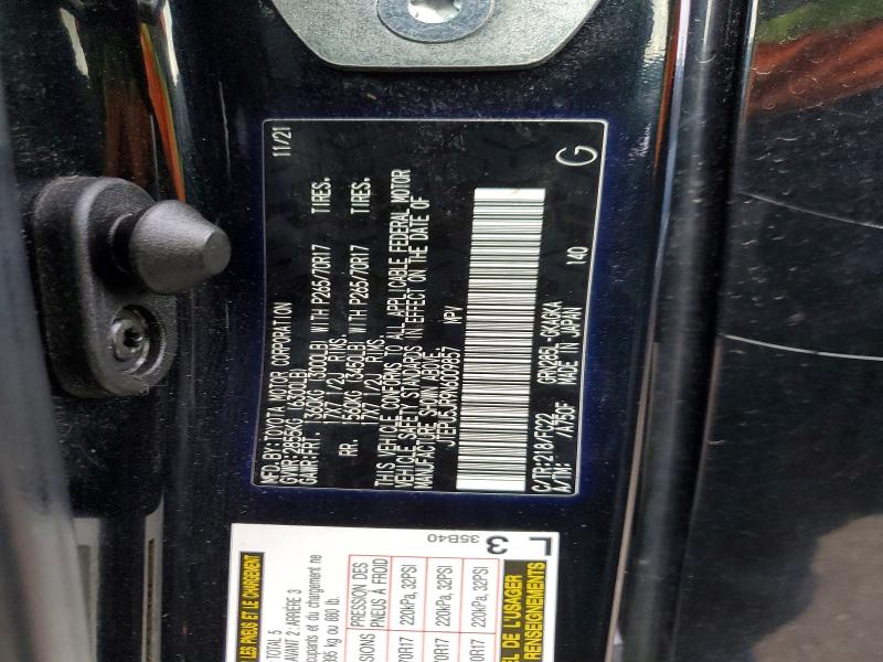 Aukcja sprzedaży 2022 Toyota 4runner, vin: JTEPU5JR9N6009857, numer aukcji: 62317286