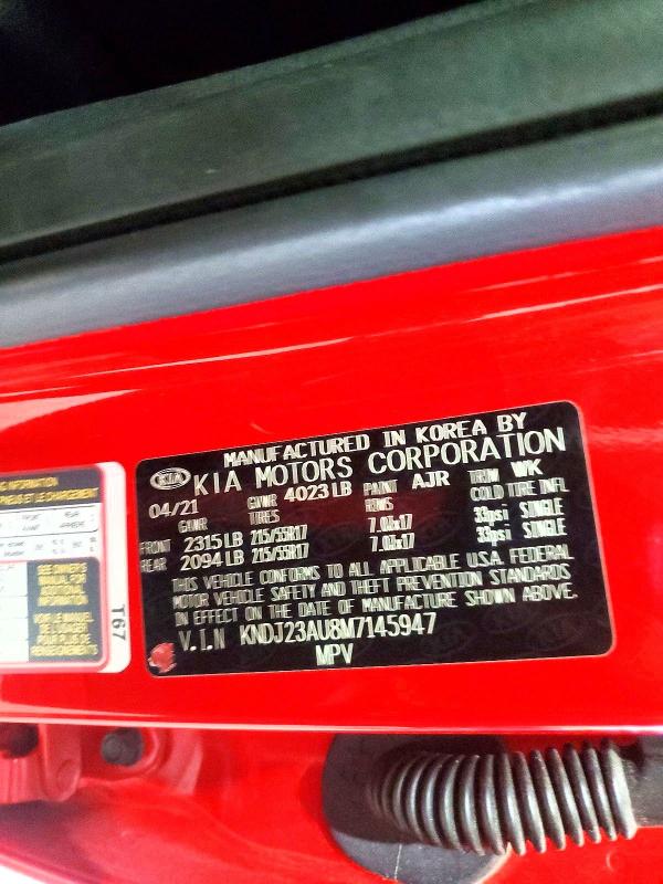 61622206 :رقم المزاد ، KNDJ23AU8M7145947 vin ، 2021 Kia Soul مزاد بيع