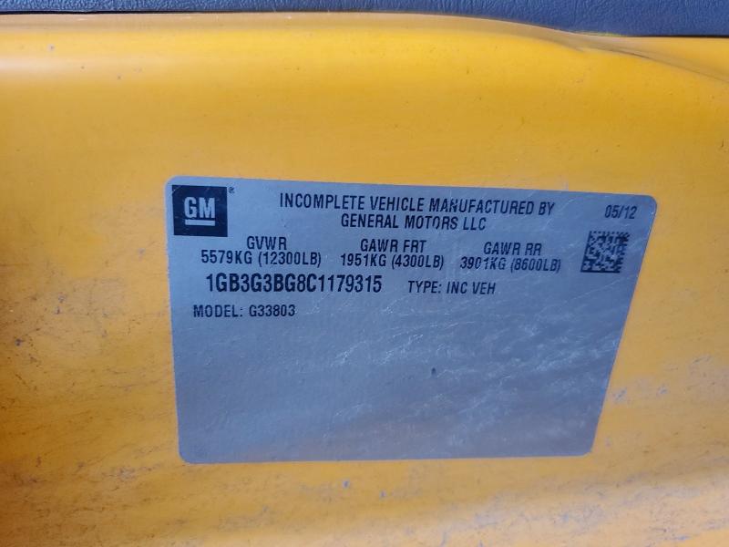 60881956 :رقم المزاد ، 1GB3G3BG8C1179315 vin ، 2012 Thomabuses Bus مزاد بيع