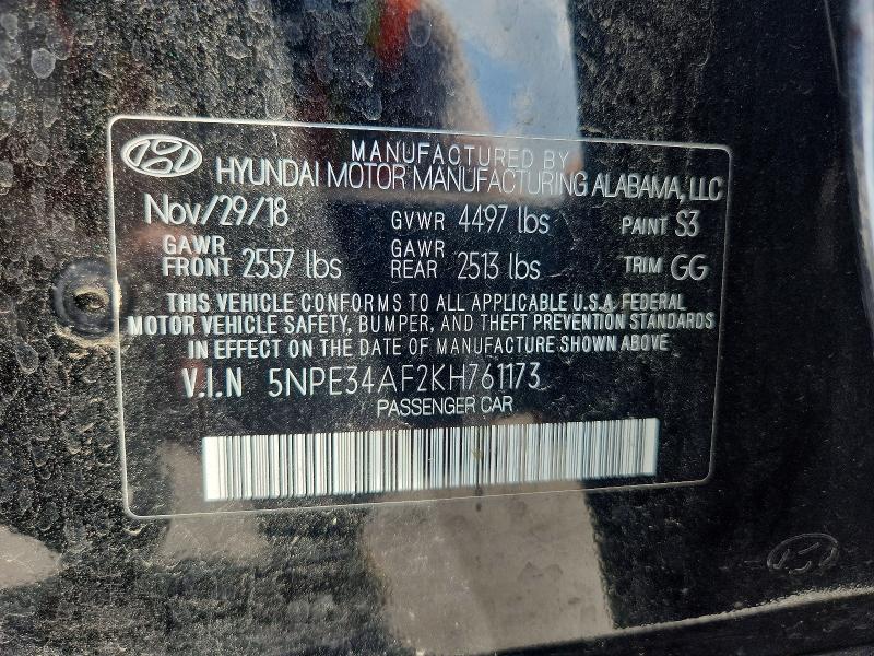 Продаж на аукціоні авто 2019 Hyundai Sonata, vin: 5NPE34AF2KH761173, номер лоту: 61957556