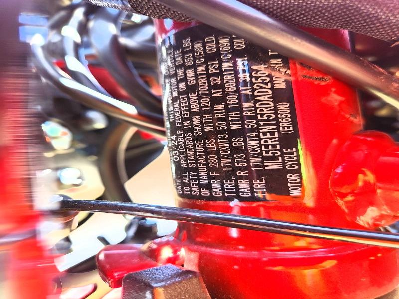 59690256 :رقم المزاد ، ML5EREN15RDAD2564 vin ، 2024 Kawasaki Er650 مزاد بيع