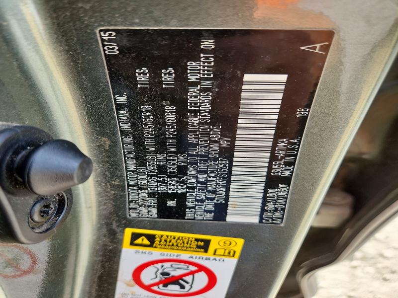62246236 :رقم المزاد ، 5TDJKRFH7FS152587 vin ، 2015 Toyota Highlander مزاد بيع