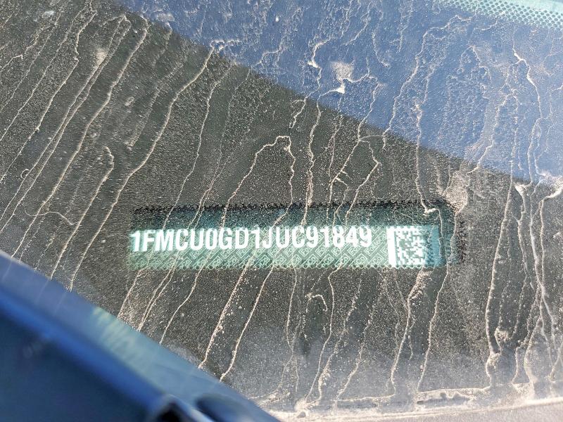 62538856 :رقم المزاد ، 1FMCU0GD1JUC91849 vin ، 2018 Ford Escape مزاد بيع