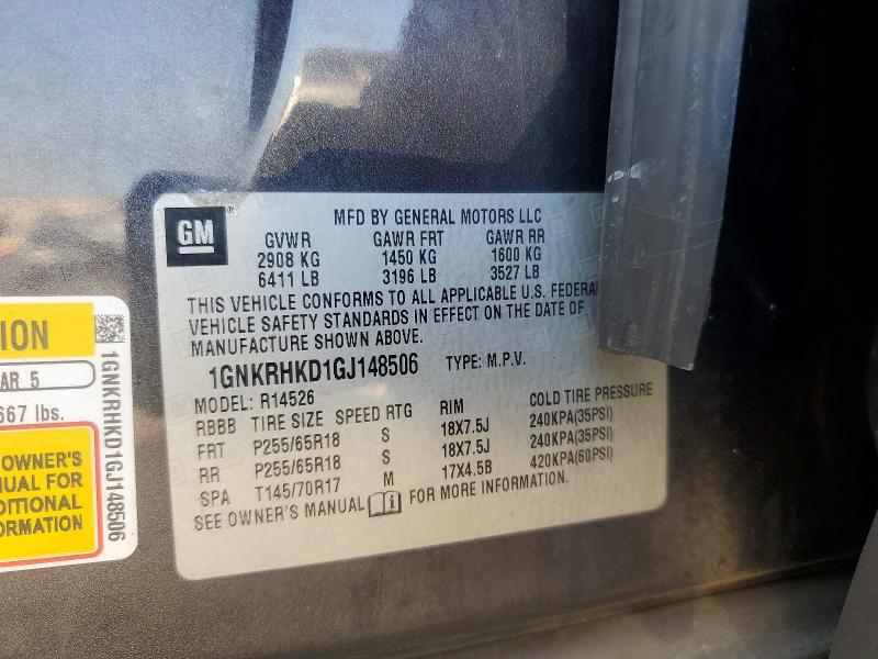 Продажа на аукционе авто 2016 Chevrolet Traverse, vin: 1GNKRHKD1GJ148506, номер лота: 60416386