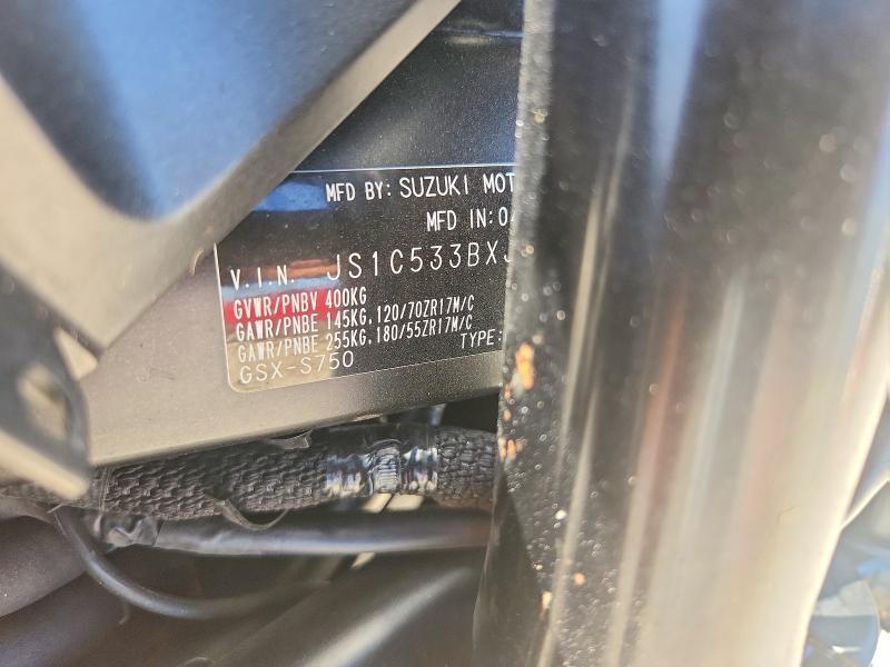 Продажа на аукционе авто 2018 Suzuki Gsx-s750, vin: JS1C533BXJ2100779, номер лота: 60840486