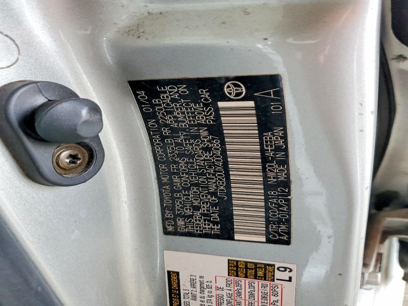 Aukcja sprzedaży 2004 Toyota Prius, vin: JTDKB20UX40040867, numer aukcji: 59811436