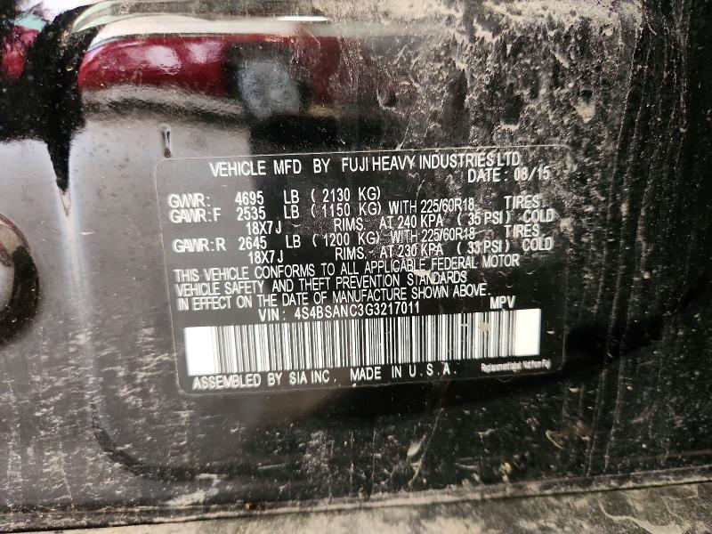 Продаж на аукціоні авто 2016 Subaru Outback, vin: 4S4BSANC3G3217011, номер лоту: 62135426
