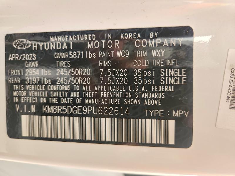 Aukcja sprzedaży 2023 Hyundai Palisade, vin: KM8R5DGE9PU622614, numer aukcji: 60974746