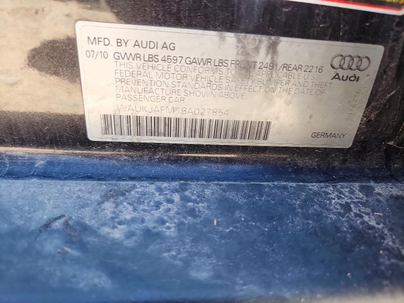 62724836 :رقم المزاد ، WAUKJAFM1BA027854 vin ، 2011 Audi A3 مزاد بيع