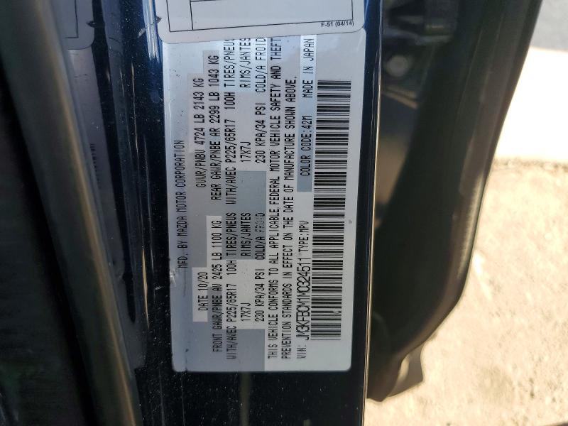 2021 Mazda Cx-5 მანქანა იყიდება აუქციონზე, vin: JM3KFBCM1M0324511, აუქციონის ნომერი: 62533636