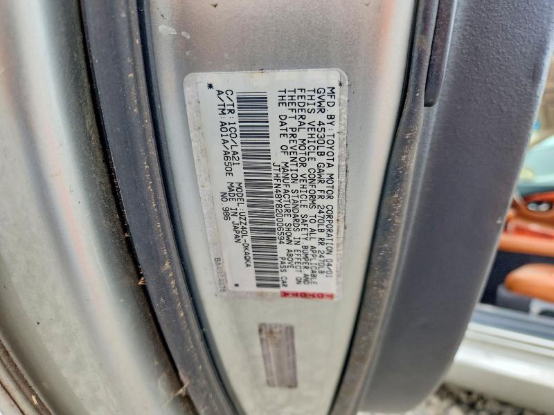 62062796 :رقم المزاد ، JTHFN48Y820006594 vin ، 2002 Lexus Sc مزاد بيع