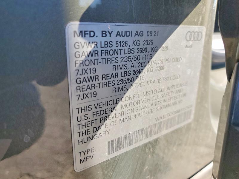 Aukcja sprzedaży 2021 Audi Q3, vin: WA1EECF38M1152578, numer aukcji: 58934696