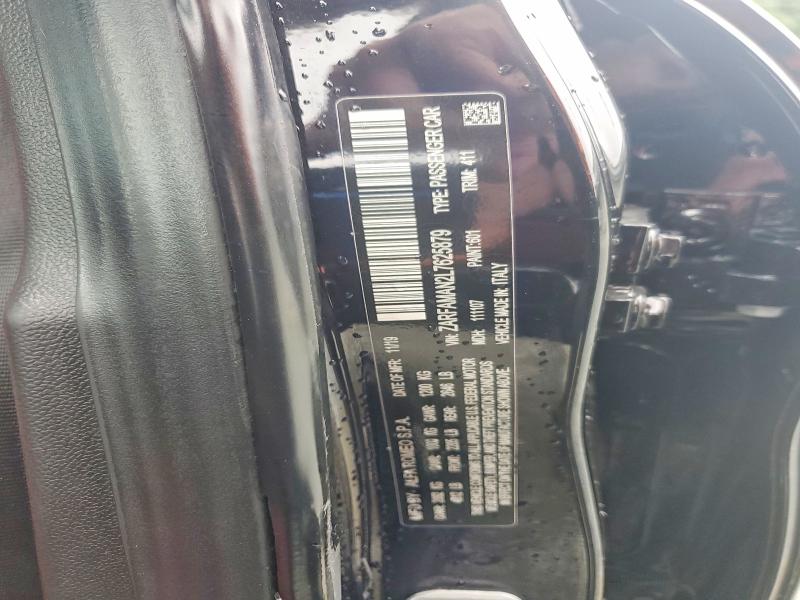 Aukcja sprzedaży 2020 Alfa Romeo Giulia, vin: ZARFAMAN2L7625879, numer aukcji: 62602466