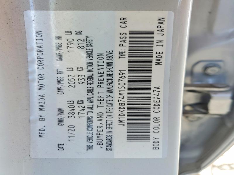 60595566 :رقم المزاد ، JM1DKDB74M1507691 vin ، 2021 Mazda Cx-3 مزاد بيع