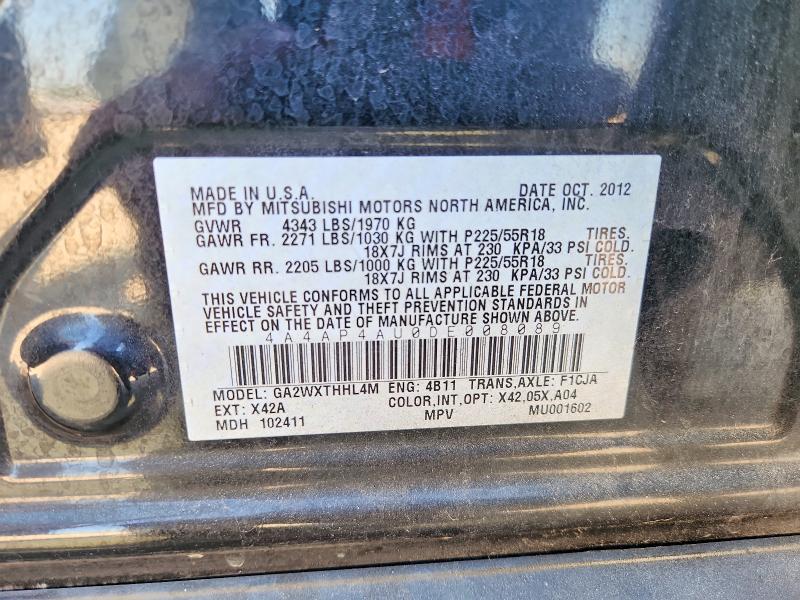 Aukcja sprzedaży 2013 Mitsubishi Outlander Sport, vin: 4A4AP4AU0DE008089, numer aukcji: 61439806