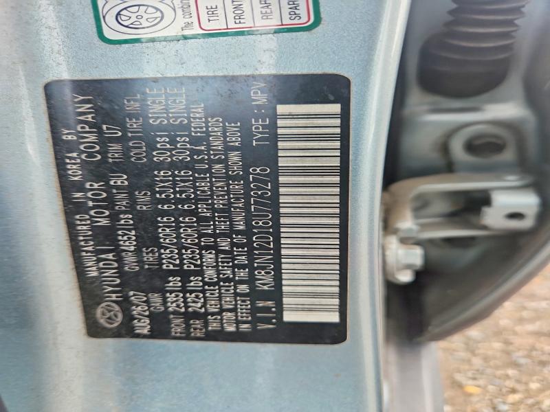 Aukcja sprzedaży 2008 Hyundai Tucson, vin: KM8JN12D18U773278, numer aukcji: 60172026