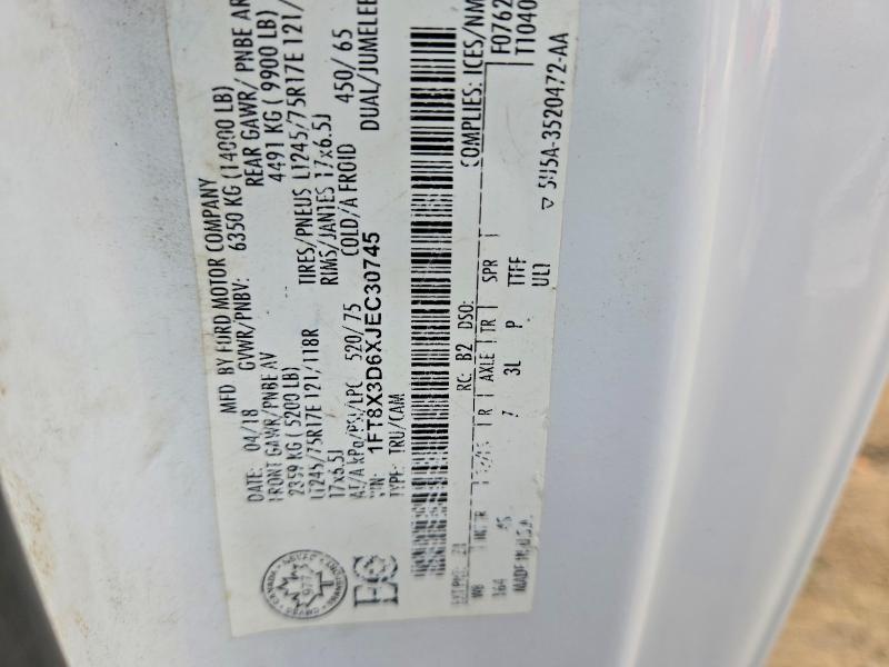 Продажа на аукционе авто 2018 Ford F350, vin: 1FT8X3D6XJEC30745, номер лота: 58745256