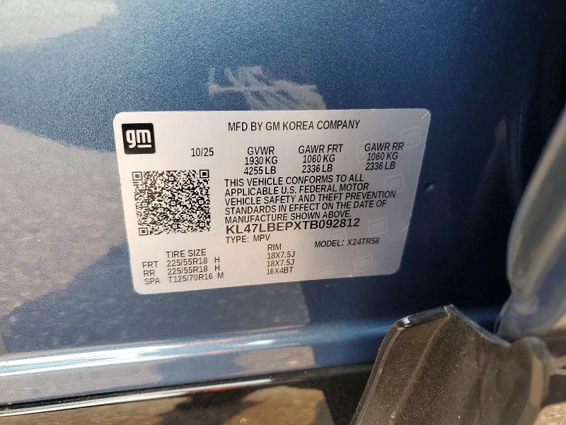 62530756 :رقم المزاد ، KL47LBEPXTB092812 vin ، 2026 Buick Envista مزاد بيع