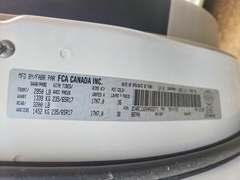 Продаж на аукціоні авто 2017 Chrysler Pacifica, vin: 2C4RC1DG5HR659771, номер лоту: 62092266