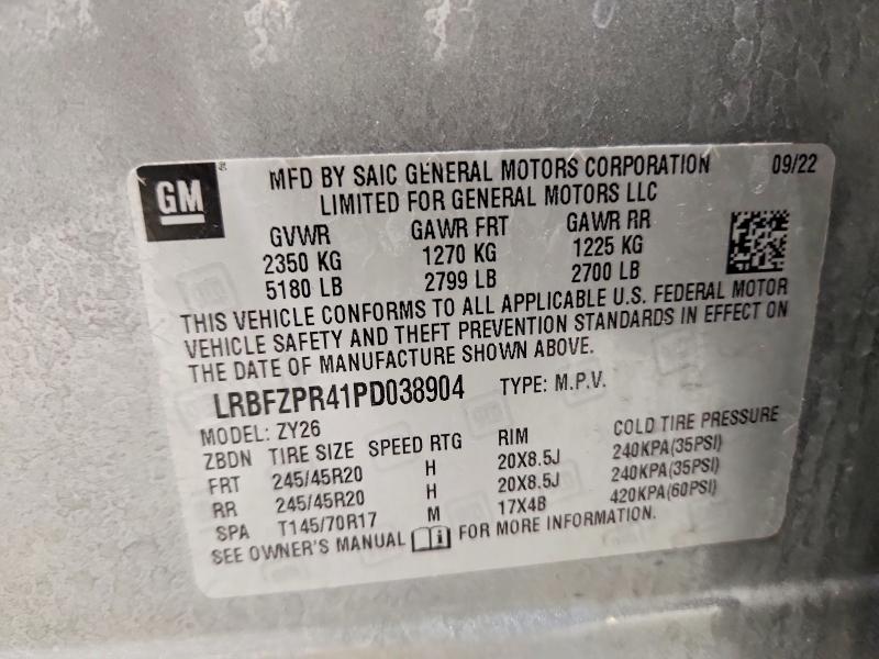 2023 Buick Envision მანქანა იყიდება აუქციონზე, vin: LRBFZPR41PD038904, აუქციონის ნომერი: 61706326