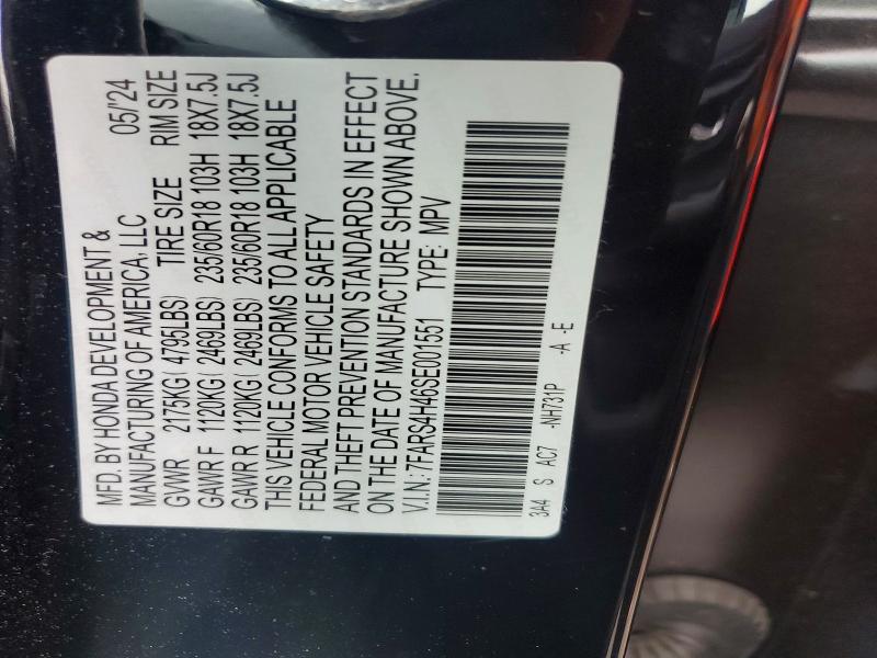 59797906 :رقم المزاد ، 7FARS4H46SE001551 vin ، 2025 Honda Cr-v مزاد بيع