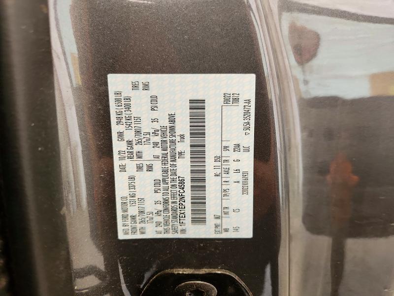 Aukcja sprzedaży 2022 Ford F150, vin: 1FTEX1EP2NFC45867, numer aukcji: 61215986