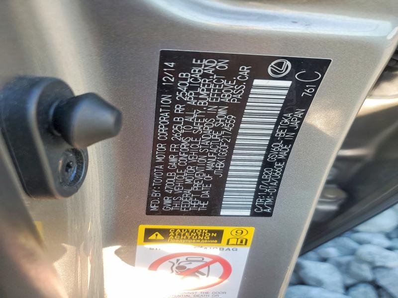 2015 Lexus Es მანქანა იყიდება აუქციონზე, vin: JTHBK1GG0F2174559, აუქციონის ნომერი: 61150876
