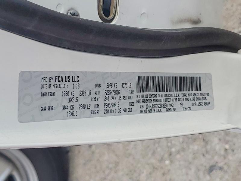 Продаж на аукціоні авто 2016 Jeep Patriot, vin: 1C4NJRBB7GD669150, номер лоту: 61039076