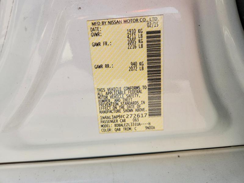 59145826 :رقم المزاد ، 1N4AL3AP9FC272617 vin ، 2015 Nissan Altima مزاد بيع