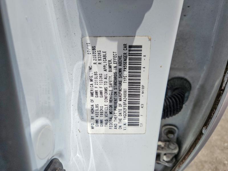 Aukcja sprzedaży 2015 Honda Accord, vin: 1HGCR2F59FA248981, numer aukcji: 60617666