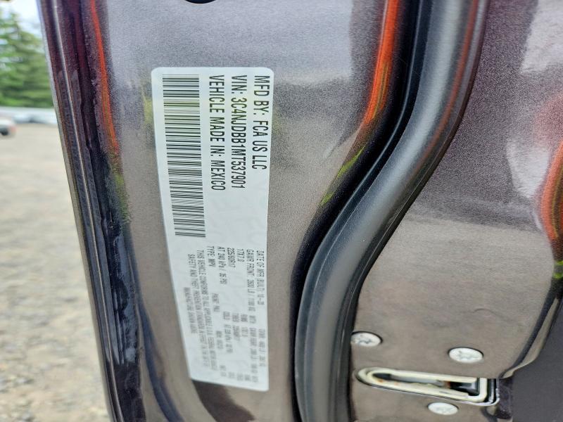 2021 Jeep Compass მანქანა იყიდება აუქციონზე, vin: 3C4NJDBB1MT537901, აუქციონის ნომერი: 85973045