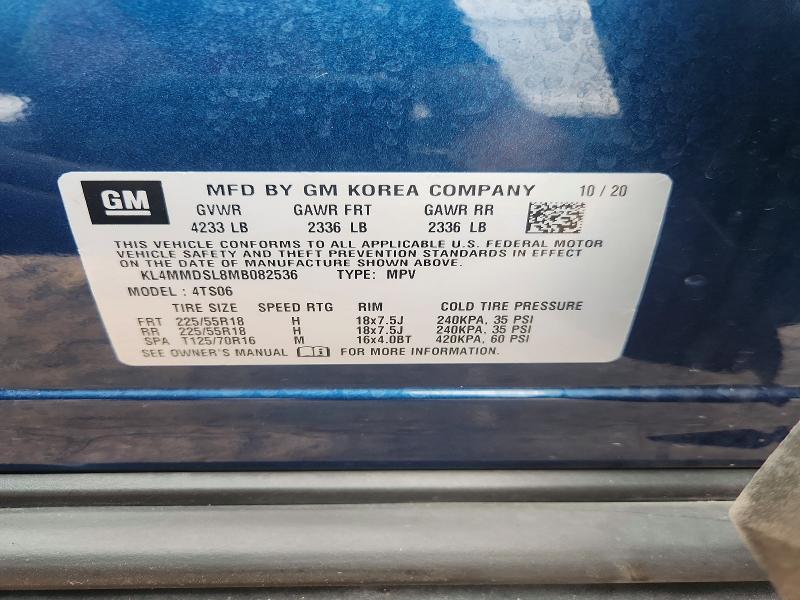 Aukcja sprzedaży 2021 Buick Encore Gx, vin: KL4MMDSL8MB082536, numer aukcji: 62650686